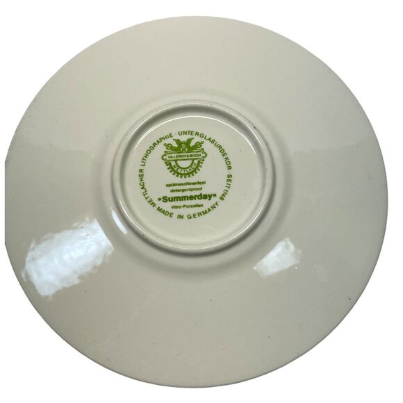 Villeroy and Boch Summerday Tea Cups with Saucers Lot of 3 Vintage Flowers 1970s - Picture 9 of 13